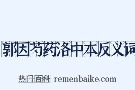 郭因芍药洛中本反义词是什么意思的图片